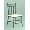 Lot de 2 chaises de salon / salle &agrave; manger FLORE en acier