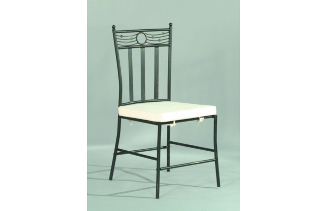 Lot de 2 chaises de salon / salle &agrave; manger FLORE en acier
