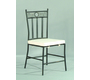 Lot de 2 chaises de salon / salle &agrave; manger FLORE en acier
