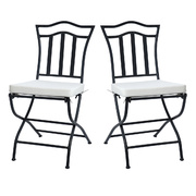Lot de 2 chaises de salon / salle &agrave; manger FLORENCE en acier image pub1