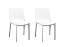Lot de 2 chaises design blanches LYLA