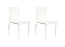 Lot de 2 chaises design blanches LYZA