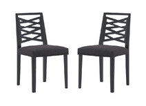Lot de 2 chaises design bois gris LANA