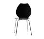 Lot de 2 chaises design cuisine blanches et noires AVA