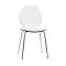 Lot de 2 chaises design cuisine blanches et noires AVA