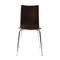 Lot de 2 chaises design cuisine bois chocolat  ELLA