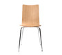 Lot de 2 chaises design cuisine bois coloris naturel ELLA