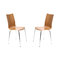 Lot de 2 chaises design cuisine bois coloris naturel ELLA