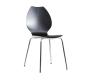 Lot de 2 chaises design cuisine noires et blanches AVA