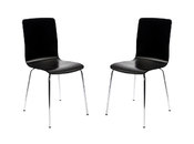 Lot de 2 chaises design cuisine noires NELLY