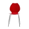 Lot de 2 chaises design cuisine rouges et blanches AVA