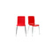 Lot de 2 chaises design cuisine rouges NELLY