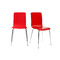 Lot de 2 chaises design cuisine rouges NELLY