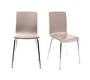 Lot de 2 chaises design cuisine taupes NELLY