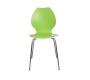 Lot de 2 chaises design cuisine vertes et blanches AVA