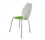 Lot de 2 chaises design cuisine vertes et blanches AVA