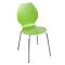 Lot de 2 chaises design cuisine vertes et blanches AVA