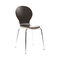Lot de 2 chaises design empilables bois marron fonc&eacute; NEW ABIGAIL