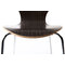 Lot de 2 chaises design empilables bois marron fonc&eacute; NEW ABIGAIL