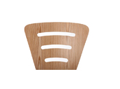 Lot de 2 chaises design empilables bois naturel fonc&eacute; LENA