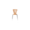 Lot de 2 chaises design empilables bois naturel fonc&eacute; LENA