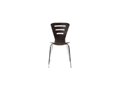 Lot de 2 chaises design empilables bois noir LENA