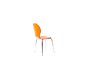 Lot de 2 chaises design empilables oranges NEW ABIGAIL