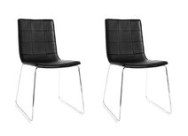 Lot de 2 chaises design noire MYNA