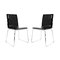 Lot de 2 chaises design noires et blanches JADA