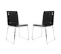 Lot de 2 chaises design noires et blanches JADA