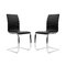 Lot de 2 chaises design noires et blanches SADIE