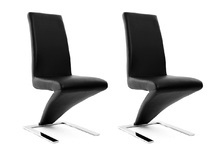 Lot de 2 chaises design noires NEW ANGIE