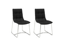 Lot de 2 chaises design noires SOFIE