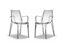 Lot de 2 chaises design transparentes AERIAL
