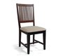 Lot de 2 chaises OHANNA ch&ecirc;ne malaisien cuisine/salle &agrave; manger - coloris chocolat