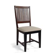 Lot de 2 chaises OHANNA ch&ecirc;ne malaisien cuisine/salle &agrave; manger - coloris chocolat image pub1