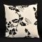 Lot de 2 coussins avec fleurs blanc et noir FRESH