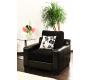 Lot de 2 coussins avec fleurs blanc et noir FRESH
