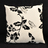 Lot de 2 coussins avec fleurs blanc et noir FRESH image pub1