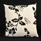 Lot de 2 coussins avec fleurs blanc et noir FRESH
