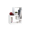 Lot de 2 &eacute;tag&egrave;res design blanche TETRIS
