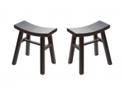 Lot de 2 tabourets baroques noirs ETALON