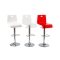 Lot de 2 tabourets blancs SATURNE carr&eacute; 