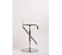 Lot de 2 tabourets de bar / cuisine ajustables GLITTER blanc