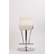 Lot de 2 tabourets de bar / cuisine ajustables GLITTER blanc