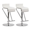 Lot de 2 tabourets de bar / cuisine ajustables GLITTER blanc image pub1
