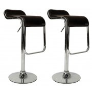 Lot de 2 tabourets de bar / cuisine ANDROMEDE - coloris chocolat image 1