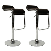 Lot de 2 tabourets de bar / cuisine ANDROMEDE - coloris chocolat image pub1