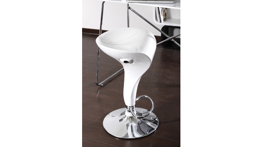 Lot de 2 tabourets de bar / cuisine blancs Jupiter image 1