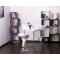 Lot de 2 tabourets de bar / cuisine blancs Jupiter